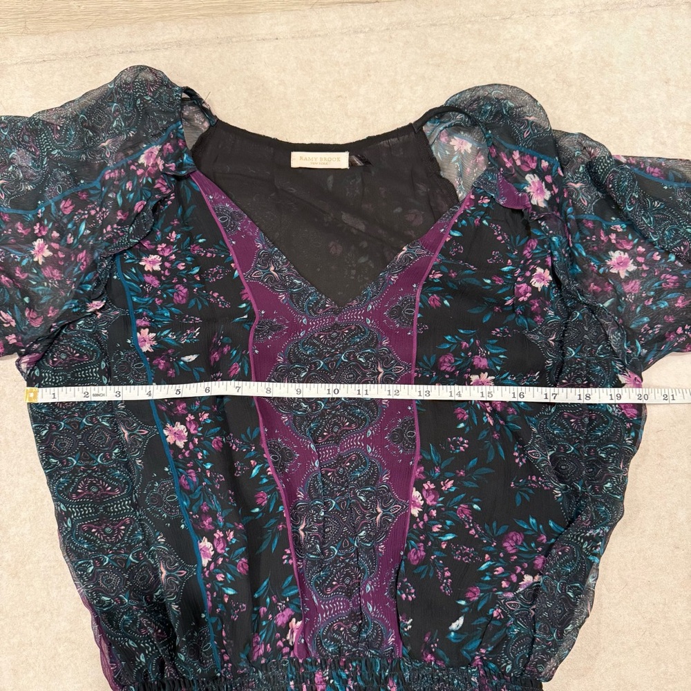 Ramy Brook New York 100% Silk Mini Dress Size M - Picture 10 of 11